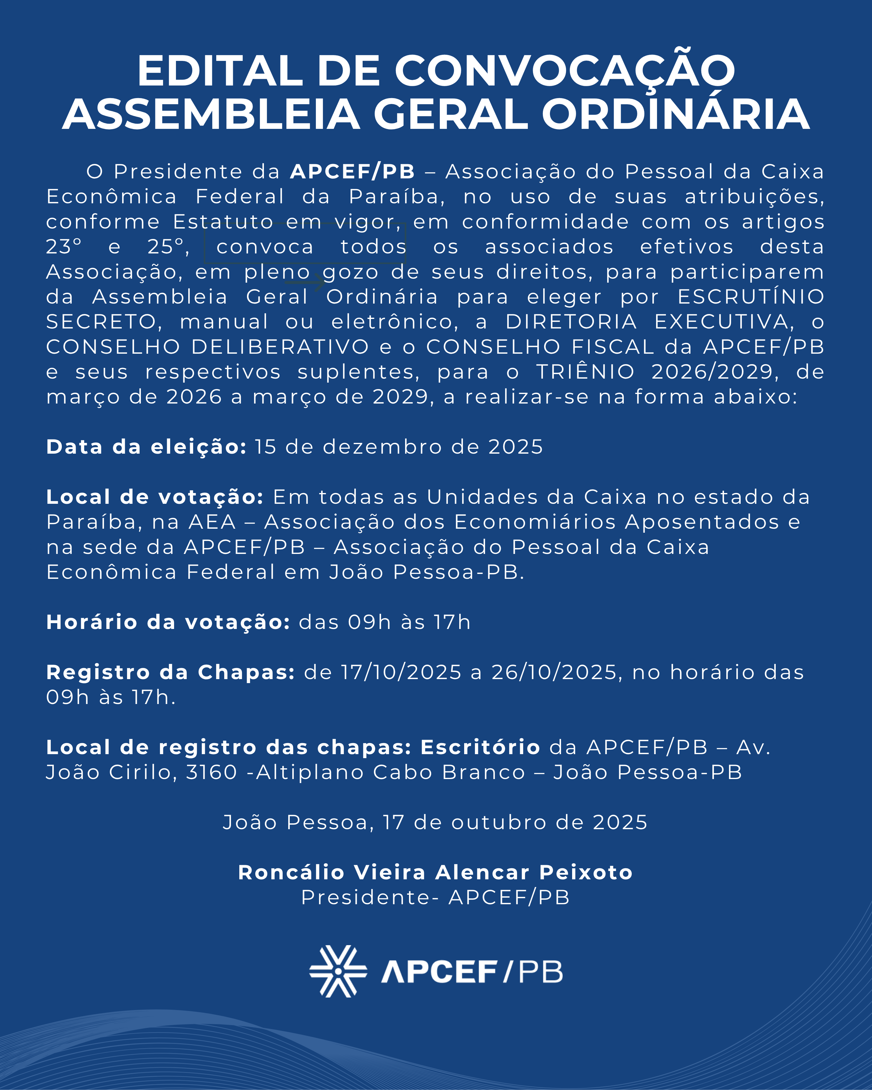 ASSEMBLEIA GERAL ORDINÁRIA